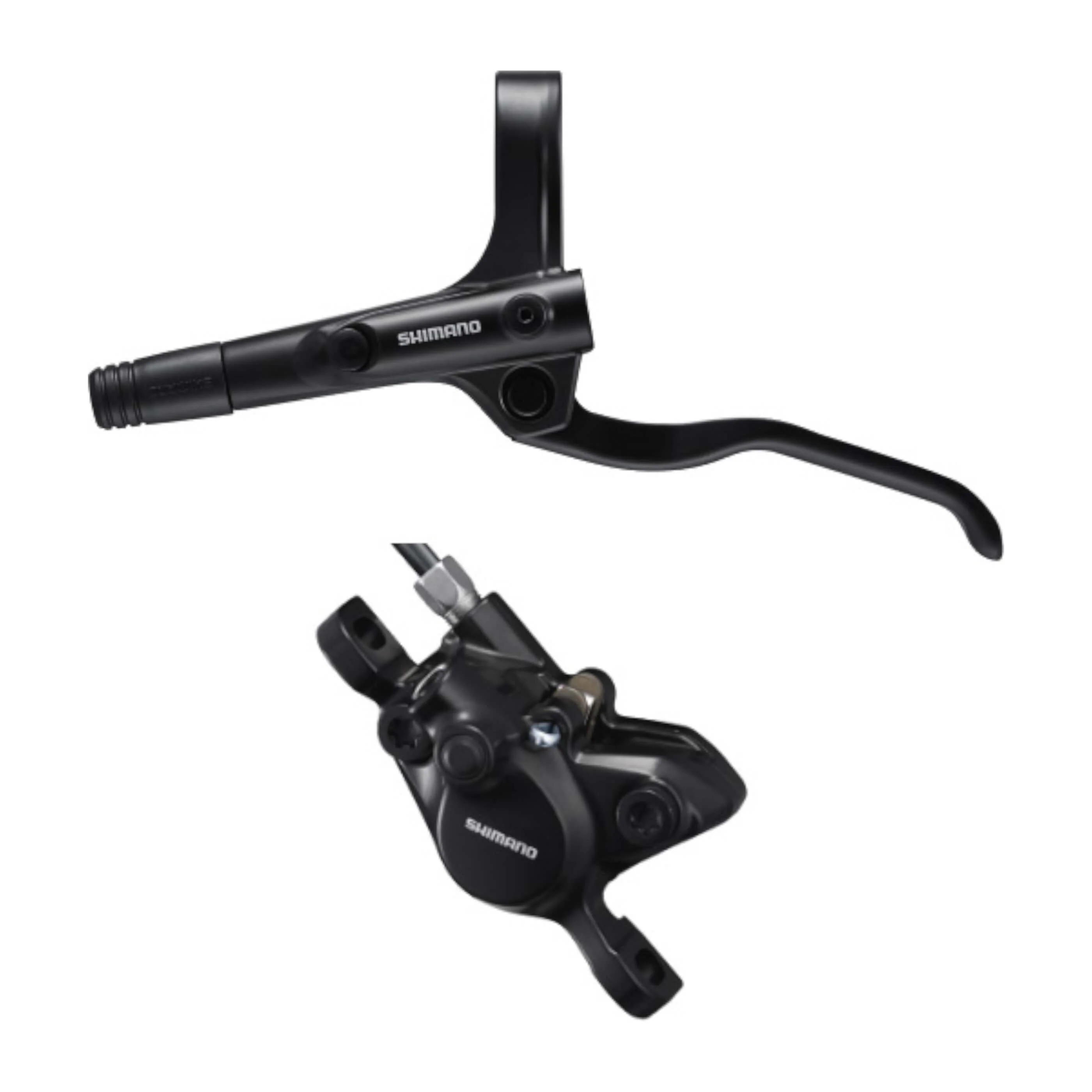 Shimano BR-MT200 / BL-MT200 Bled Brake Lever/Post Mount Calliper, Black, Rear Left